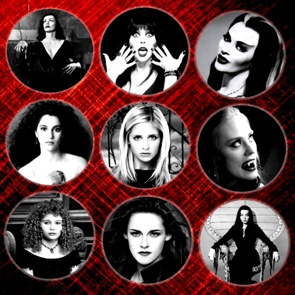 Female Vampire Magnet Set Gothic Horror Lover Decor The Addams Family - Picture 1 of 5